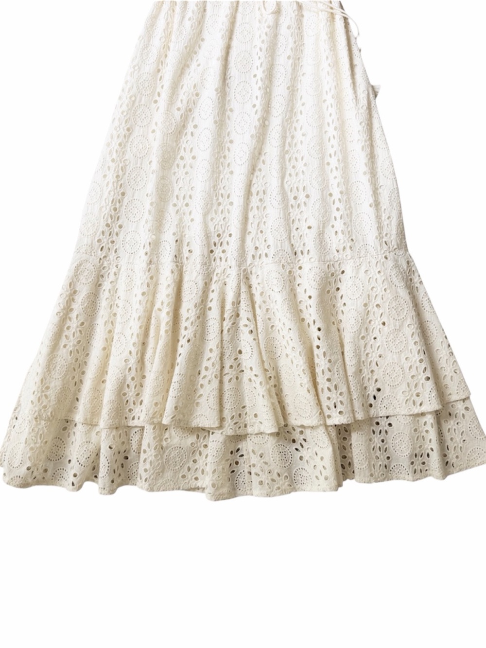 Cleobella Karina Eyelet Lace Ankle Dress in Ivory Size M - Picture 7 of 12